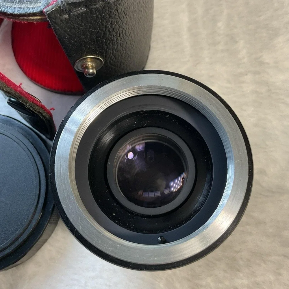 Star-D M42 Screw Mount 2X Auto Teleconverter Lens Vintage WTH Leather Case